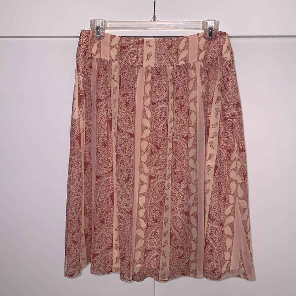 Ann Taylor paisley & striped skirt